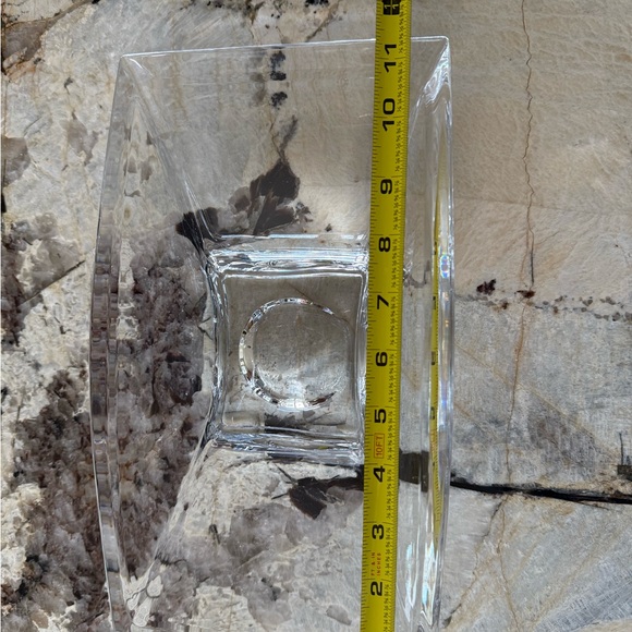 Nambe - Crystal Planar Rectangular Bowl w/Original Box - Picture 3 of 7